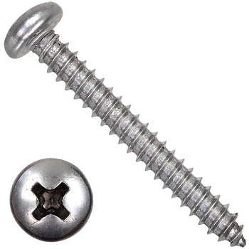 Саморез с полукруглой головкой 6,3х32 DIN 7981 ISO 7049 нержавеющая сталь А2